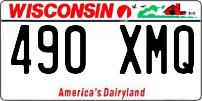 WI license plate 490XMQ