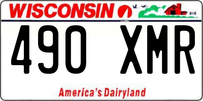 WI license plate 490XMR