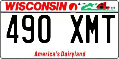 WI license plate 490XMT