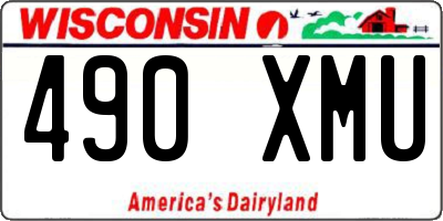 WI license plate 490XMU