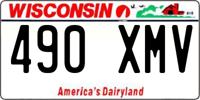 WI license plate 490XMV