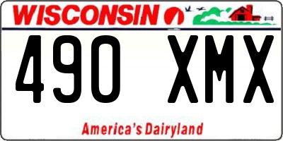 WI license plate 490XMX
