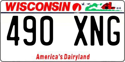 WI license plate 490XNG