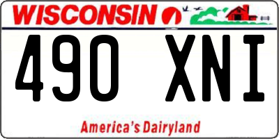WI license plate 490XNI