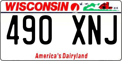 WI license plate 490XNJ