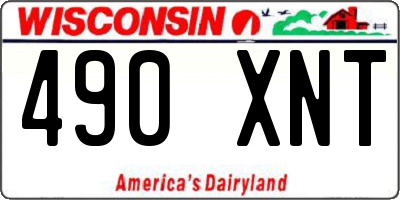 WI license plate 490XNT