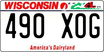 WI license plate 490XOG