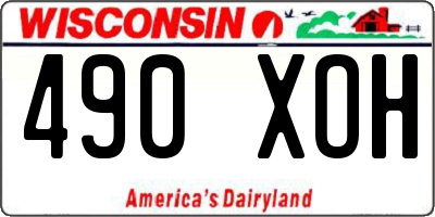 WI license plate 490XOH