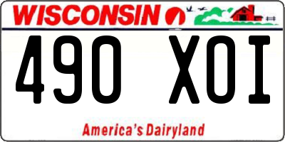 WI license plate 490XOI