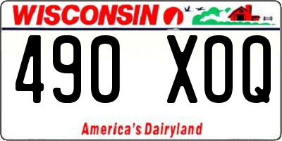 WI license plate 490XOQ