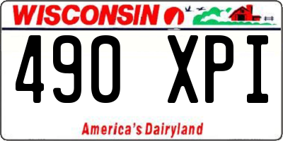 WI license plate 490XPI