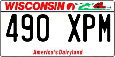 WI license plate 490XPM