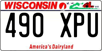 WI license plate 490XPU