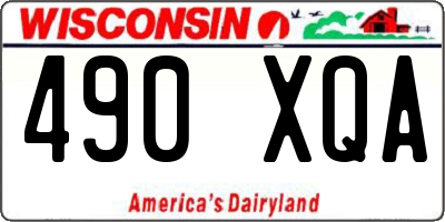 WI license plate 490XQA