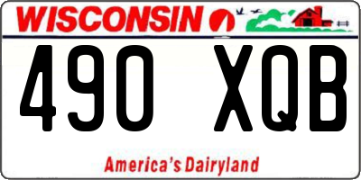 WI license plate 490XQB