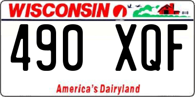 WI license plate 490XQF