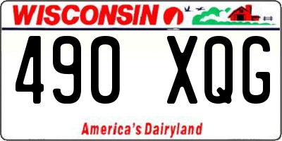 WI license plate 490XQG