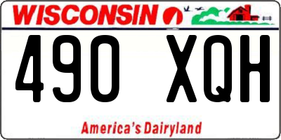 WI license plate 490XQH