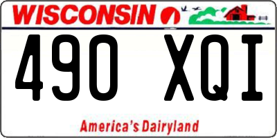 WI license plate 490XQI