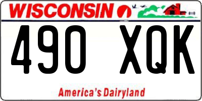 WI license plate 490XQK