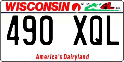 WI license plate 490XQL