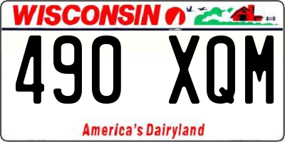 WI license plate 490XQM
