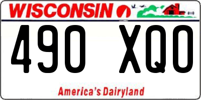 WI license plate 490XQO