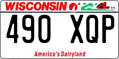 WI license plate 490XQP