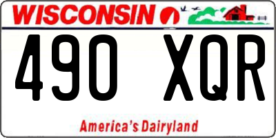 WI license plate 490XQR