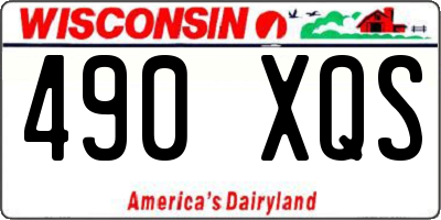 WI license plate 490XQS