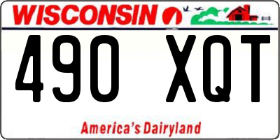 WI license plate 490XQT