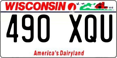 WI license plate 490XQU