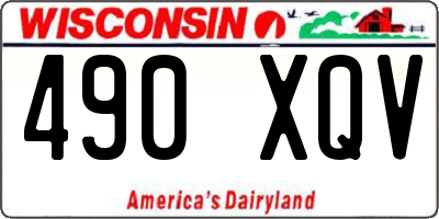 WI license plate 490XQV