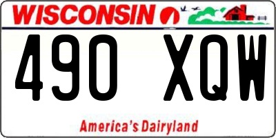 WI license plate 490XQW