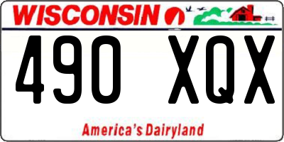 WI license plate 490XQX