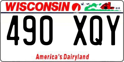 WI license plate 490XQY
