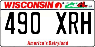 WI license plate 490XRH