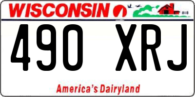 WI license plate 490XRJ