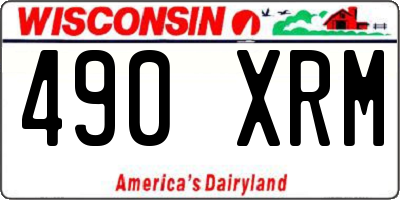 WI license plate 490XRM