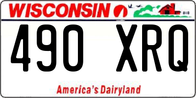 WI license plate 490XRQ