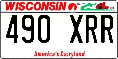 WI license plate 490XRR