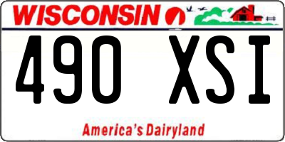 WI license plate 490XSI