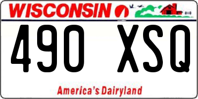 WI license plate 490XSQ