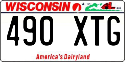 WI license plate 490XTG