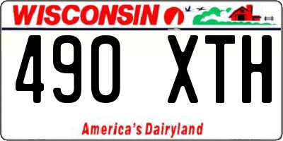 WI license plate 490XTH
