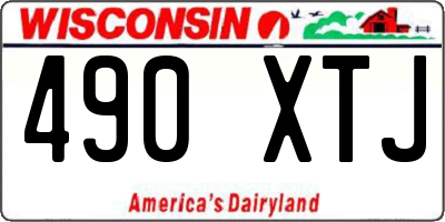 WI license plate 490XTJ