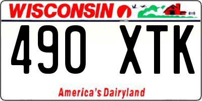 WI license plate 490XTK