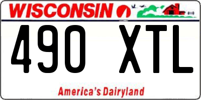 WI license plate 490XTL