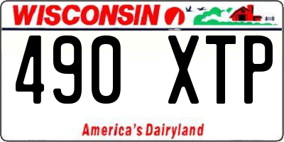 WI license plate 490XTP