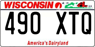 WI license plate 490XTQ